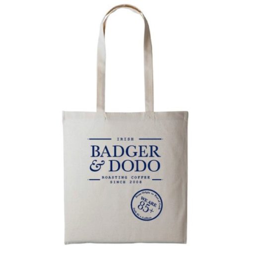 Badger and Dodo Tote Bag (Blue) Blue Tote front