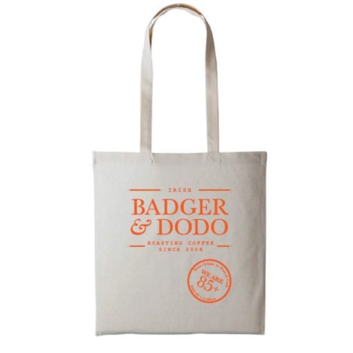 Badger and Dodo Tote Bag (Orange) Orange Tote front