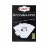 Badger and Dodo Coffee Roasters: Moccmaster No.4 Filter Papers, FSC certified and featuring For the real taste of coffee!, come in a pack of 100 with a vivid front illustration for easy recognition.