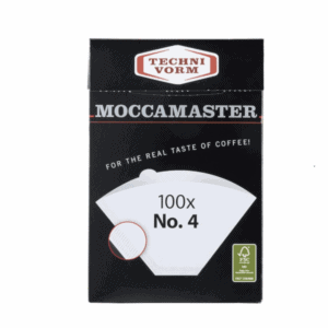 Badger and Dodo Coffee Roasters: Moccmaster No.4 Filter Papers, FSC certified and featuring For the real taste of coffee!, come in a pack of 100 with a vivid front illustration for easy recognition.